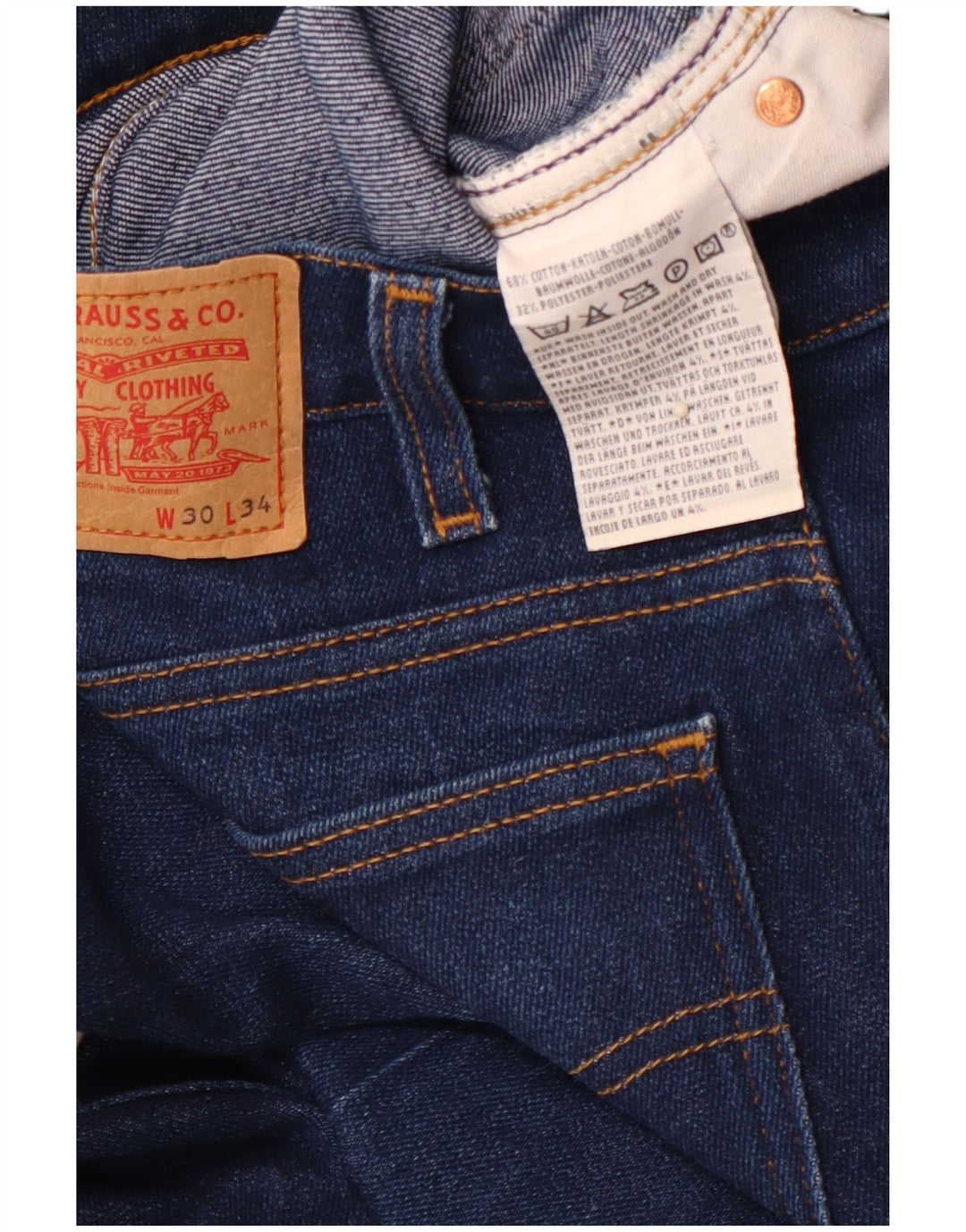 Męskie jeansy rozkloszowane LEVI'S W30 L30 Niebieskie bawełniane