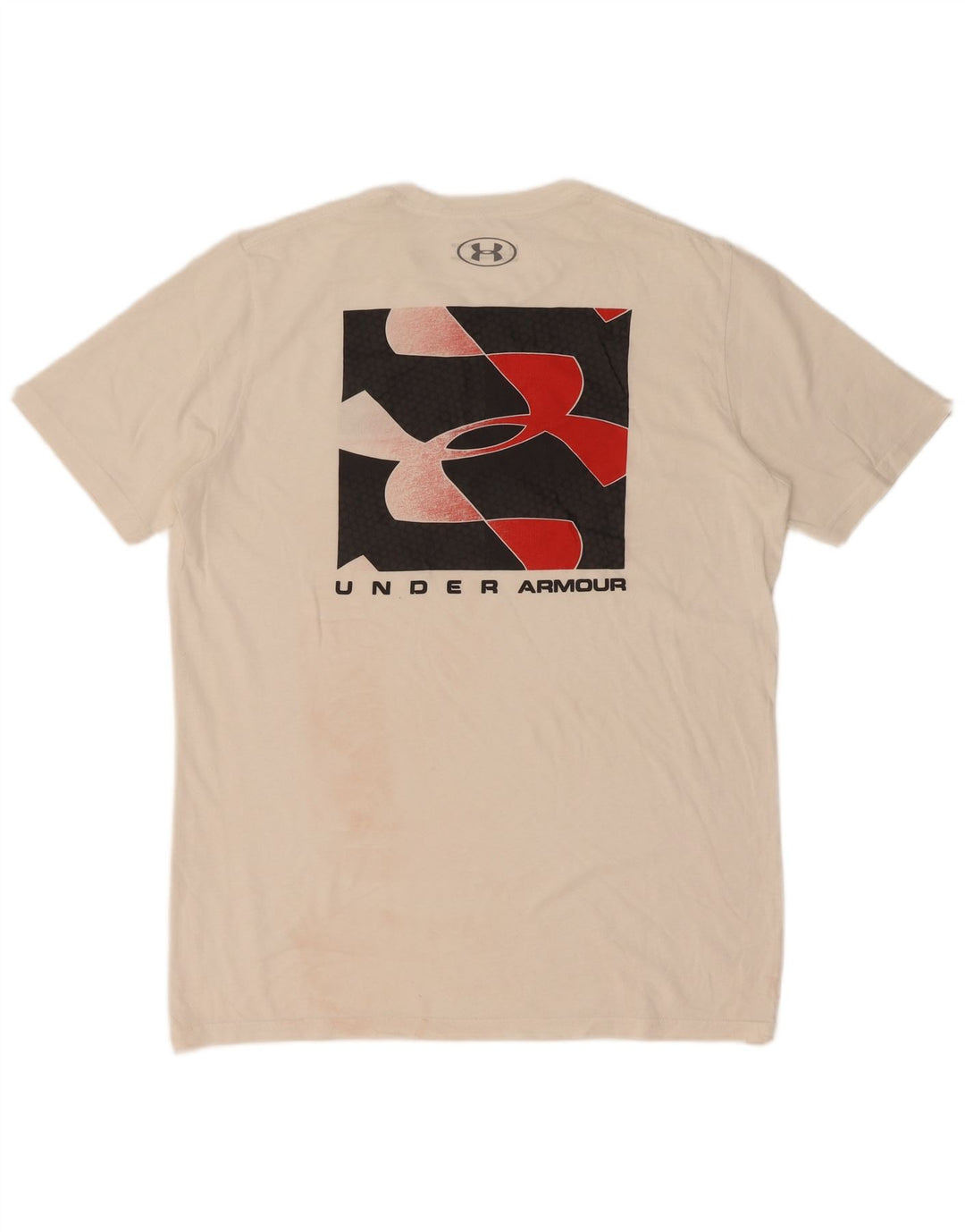 Męski t-shirt z grafiką Under Armour Heat Gear, średni biały