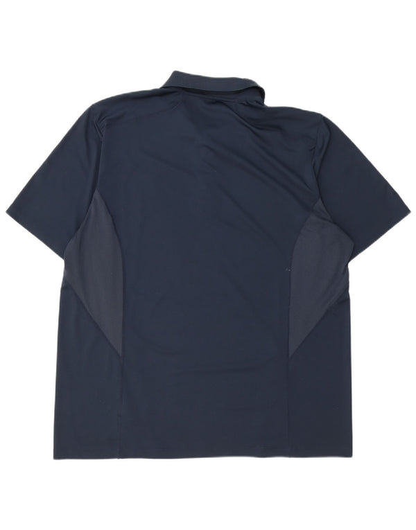 Męska koszulka polo Nike UK 47/48 2XL Granatowy poliester z blokami kolorów