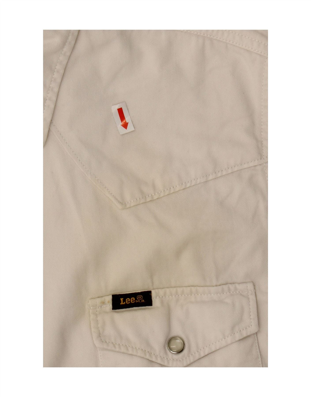 Damska koszula dżinsowa Lee UK 14, średnia biała bawełna