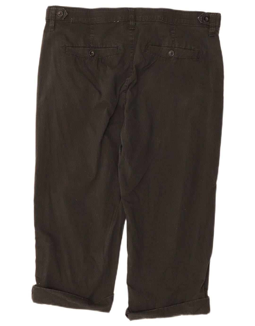 Spodnie damskie LEE Straight Capri US 14 XL W34 L18 Czarna bawełna