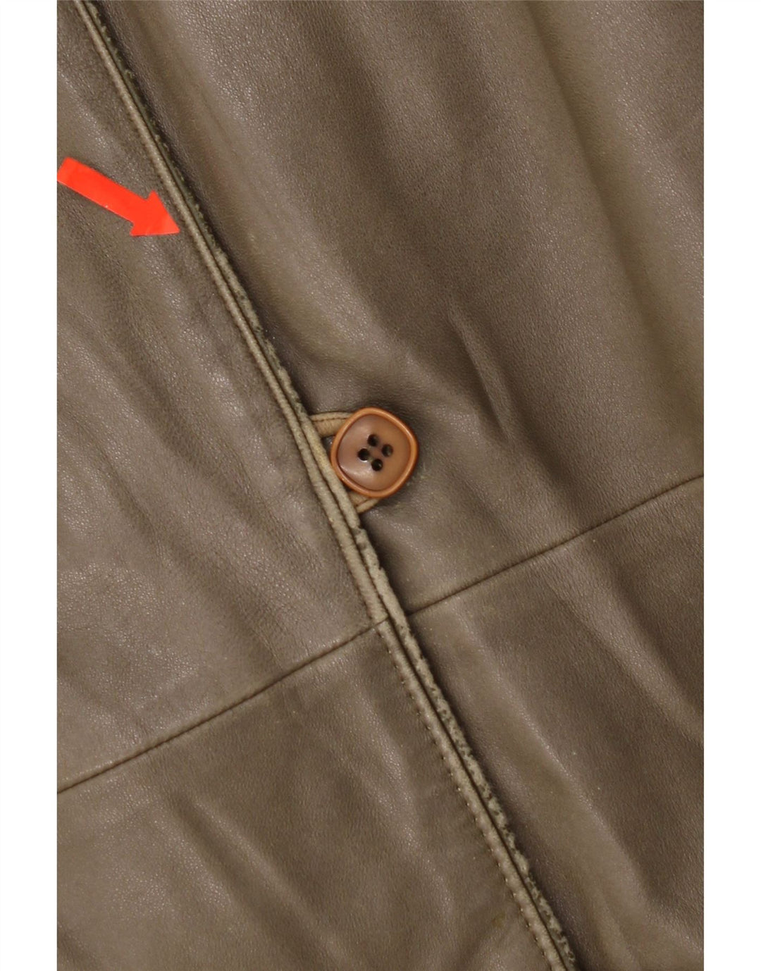 Damska kurtka skórzana w stylu vintage IT 44, średnia skóra khaki