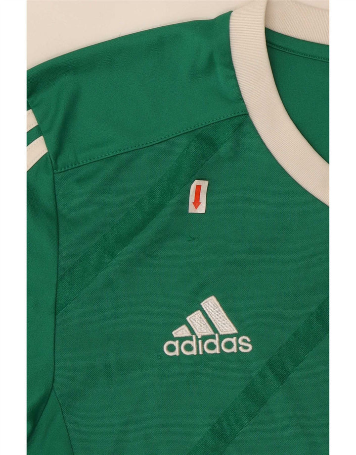 Adidas Męskie Topy Z Długim Rękawem, Małe Zielone Paski Poliester