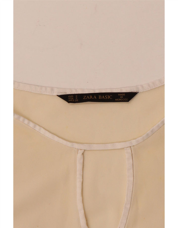 Damska bluzka z długim rękawem Zara Top UK 10 Small Beige