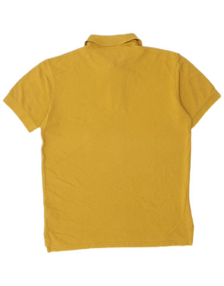 Męska koszulka polo Tommy Hilfiger, średnia żółta bawełna