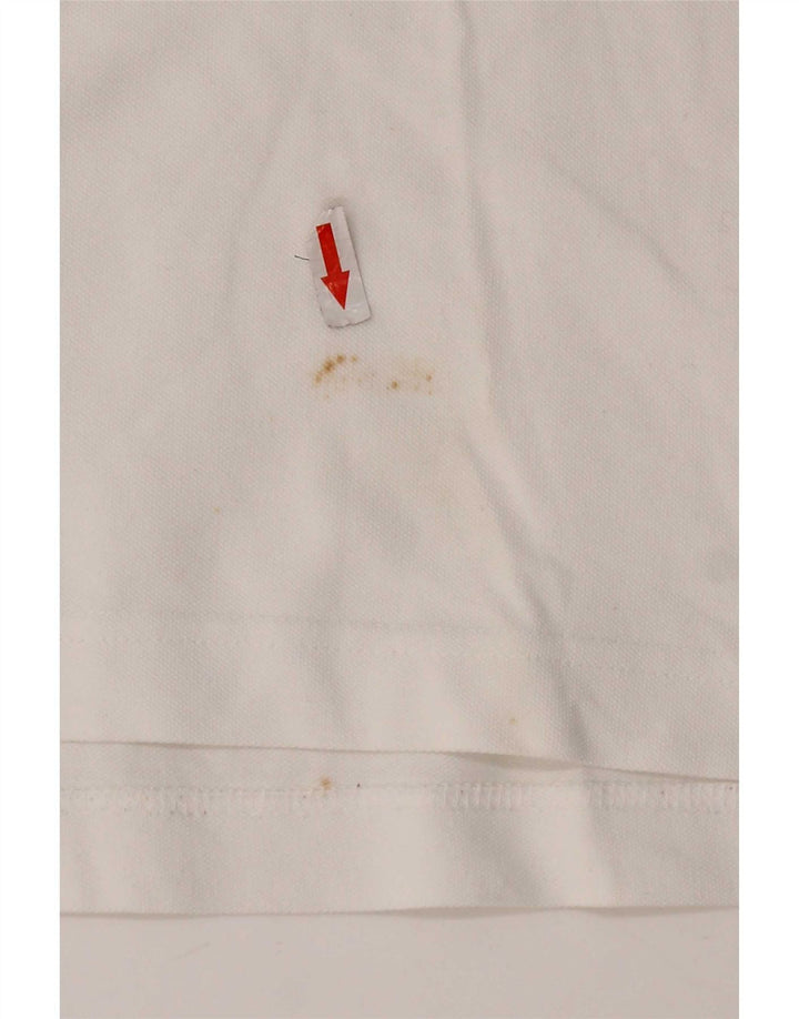 Męska koszulka polo Kappa, duża, biała, bawełniana