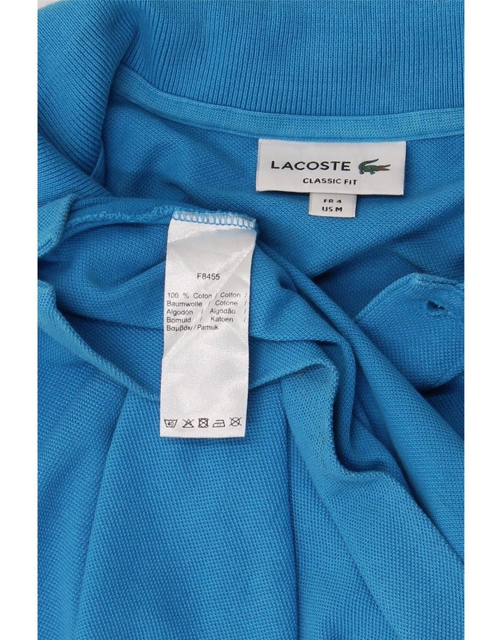 Męska koszulka polo LACOSTE o klasycznym kroju, rozmiar 4, średnia niebieska, bawełniana