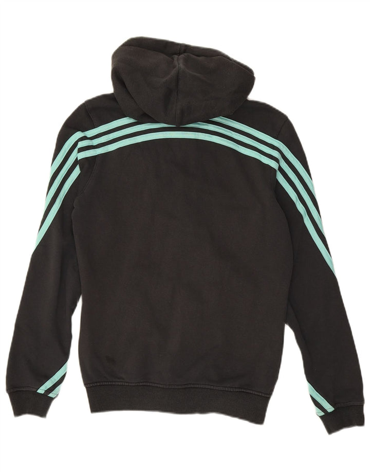 Damski sweter z kapturem i zamkiem ADIDAS UK 10, mały, czarny, bawełniany
