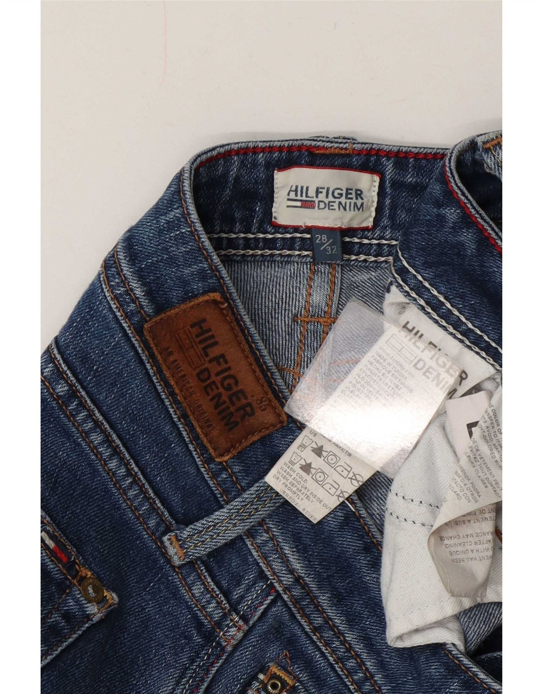 Damskie jeansy slim Tommy Hilfiger W28 L28 Niebieskie bawełniane