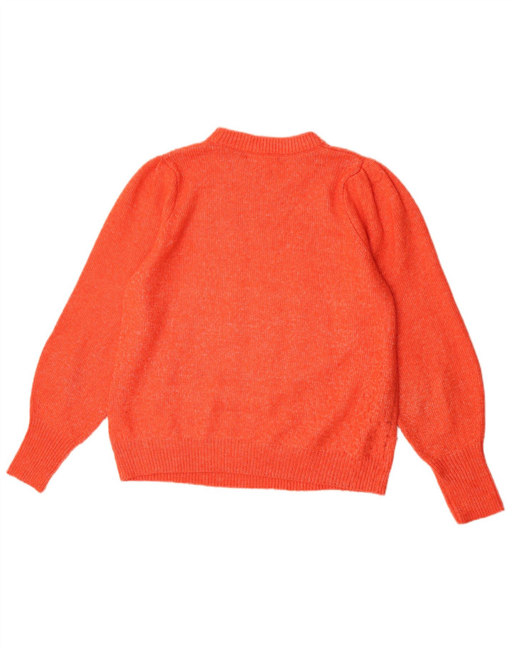 Sweter damski Marks & Spencer z okrągłym dekoltem, UK 16, duży pomarańczowy