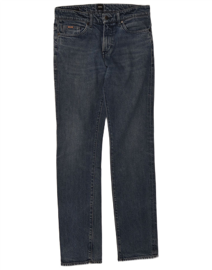 Męskie jeansy slim fit Hugo Boss W30 L32 Niebieskie bawełniane