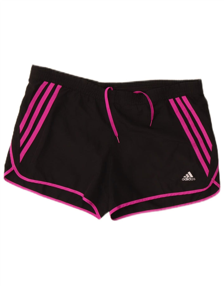 Damskie spodenki sportowe Adidas Climalite UK 10, małe, czarne, poliestrowe