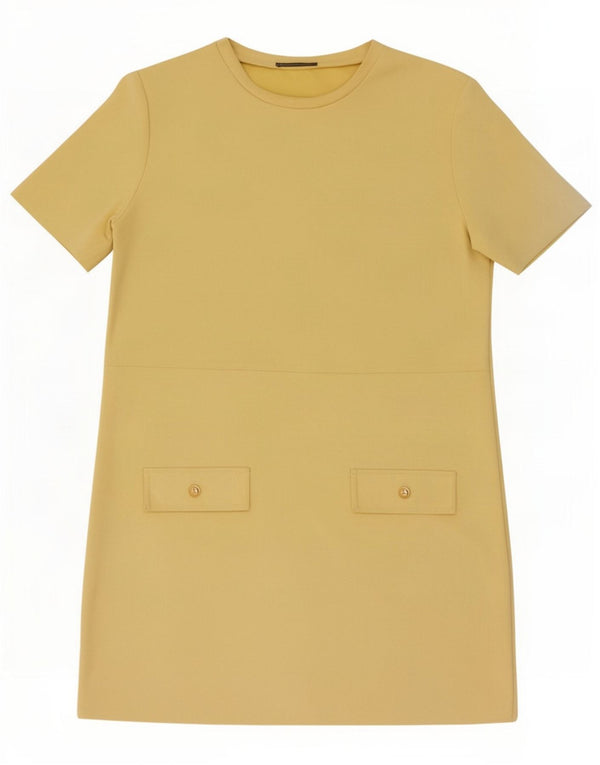 Zara Womens Shift Dress UK 14 Medium Yellow