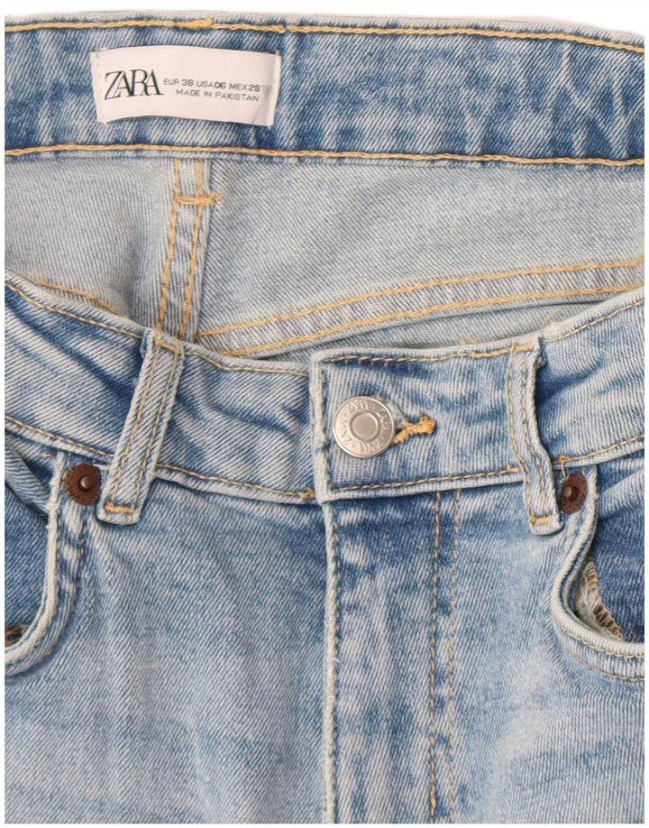 Jeansy damskie Zara Crop Bootcut EU 38 Small W28 L25 Niebieskie