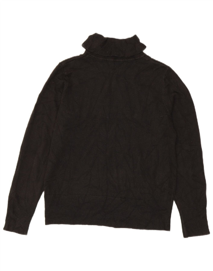Marks & Spencer Damski sweter z golfem UK 14, średni czarny akryl