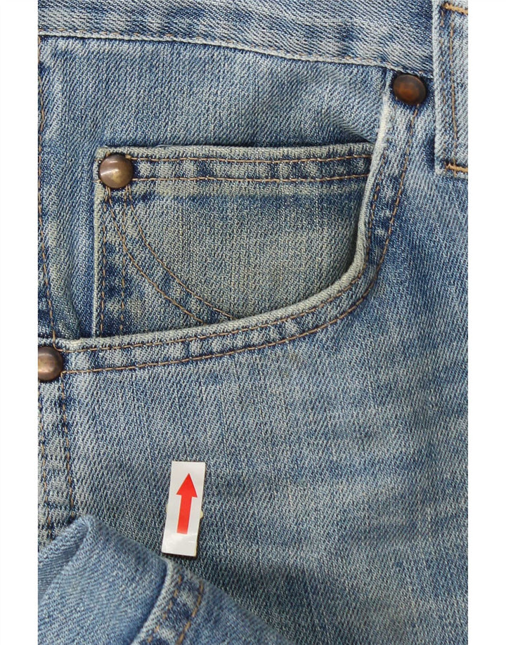 Wrangler Męskie Proste Dżinsy W36 L30 Niebieskie Bawełniane