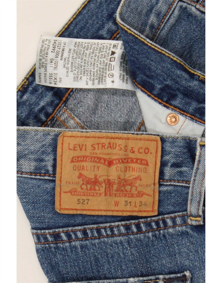 Męskie jeansy Levi's 527 Bootcut W31 L31 Niebieska bawełna