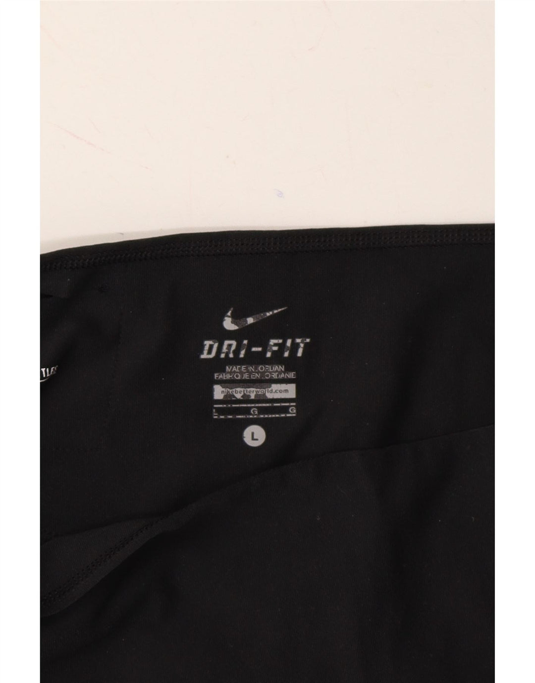 NIKE Womens Dri Fit Capri Leggings UK 14 Large  Black Polyester Vintage Nike and Second-Hand Nike from Messina Hembry 