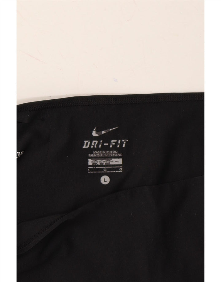 NIKE Womens Dri Fit Capri Leggings UK 14 Large  Black Polyester Vintage Nike and Second-Hand Nike from Messina Hembry 