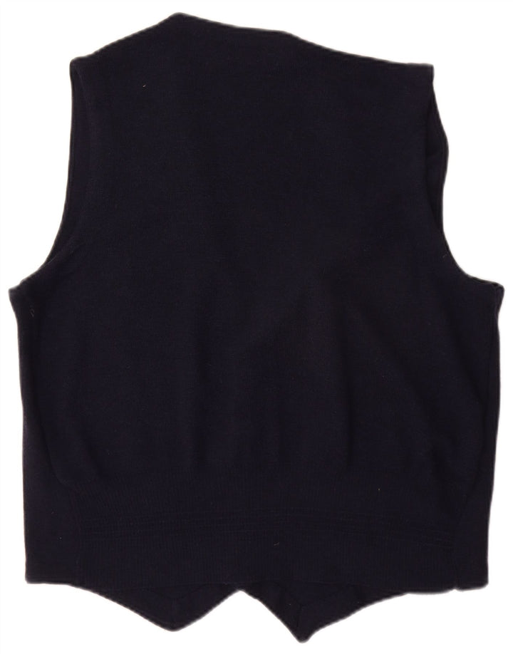 Kamizelka męska DAVID SADDLER Średni granat, wełna merynosów