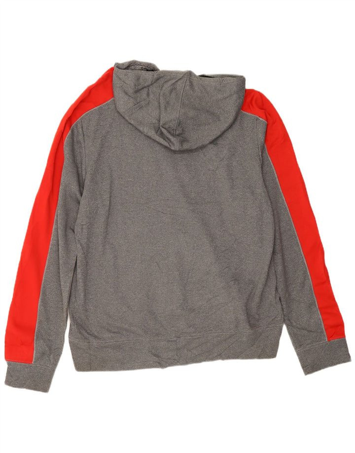 Męski sweter z kapturem Fila 2XL Szary poliester z blokami kolorów
