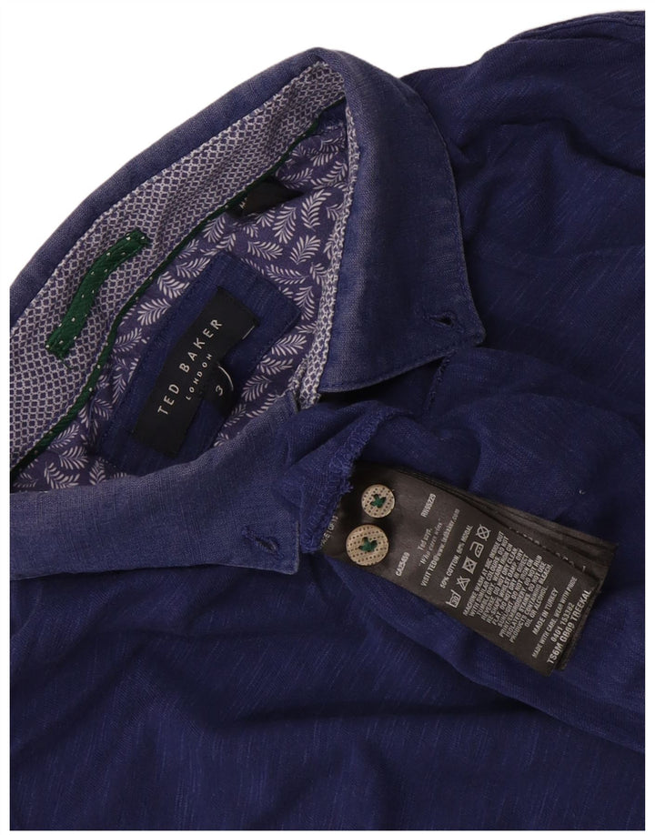 Męska koszulka polo Ted Baker, rozmiar 3, średnia, granatowa, bawełniana