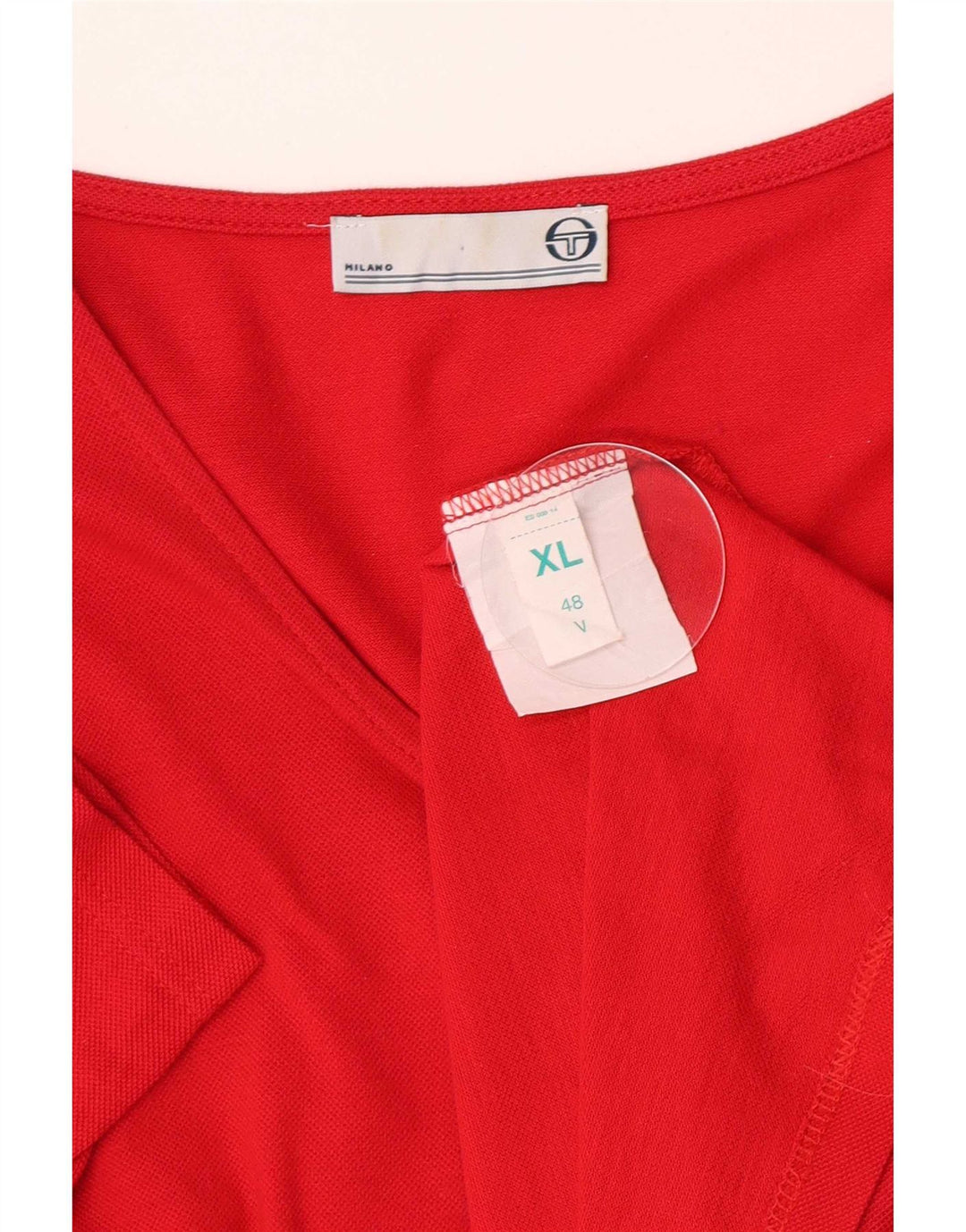 Damska bluzka z krótkim rękawem Sergio Tacchini IT 48 XL czerwona