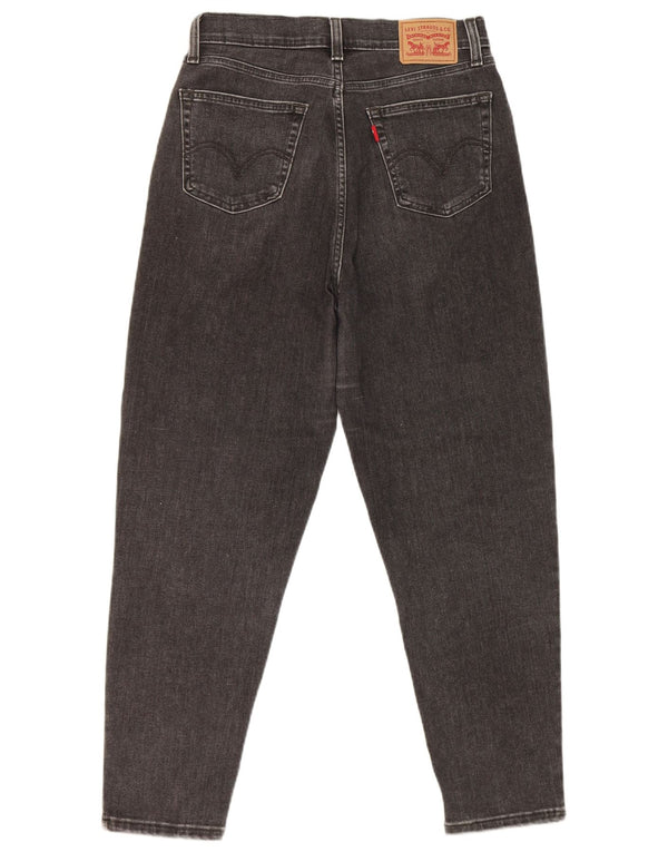 Damskie luźne dżinsy Levi's Boyfriend z wysokim stanem W28 L27 Czarna bawełna