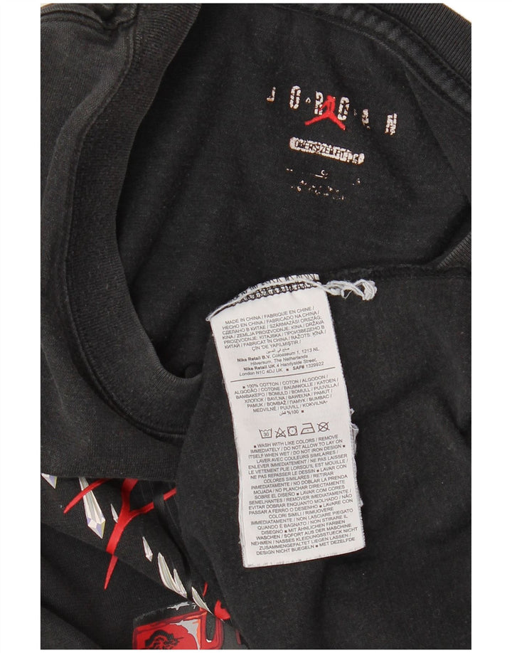 Męska koszulka oversize JORDAN z grafiką, XL, czarna, bawełniana