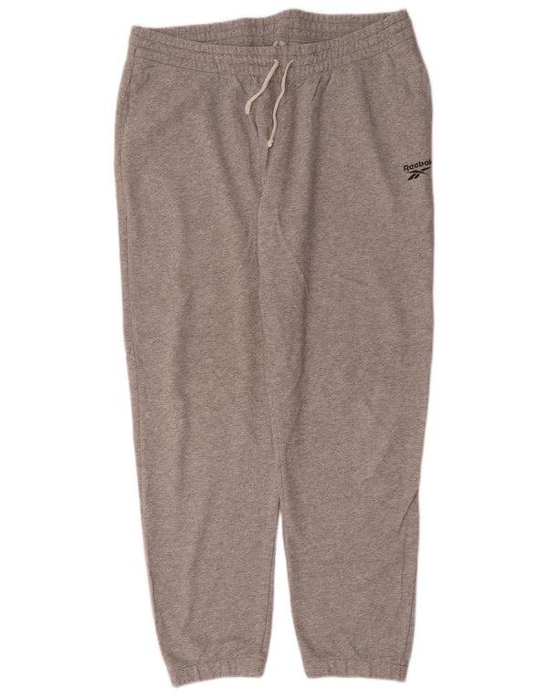 Męskie spodnie dresowe Reebok Joggers XL, szara, nakrapiana bawełna