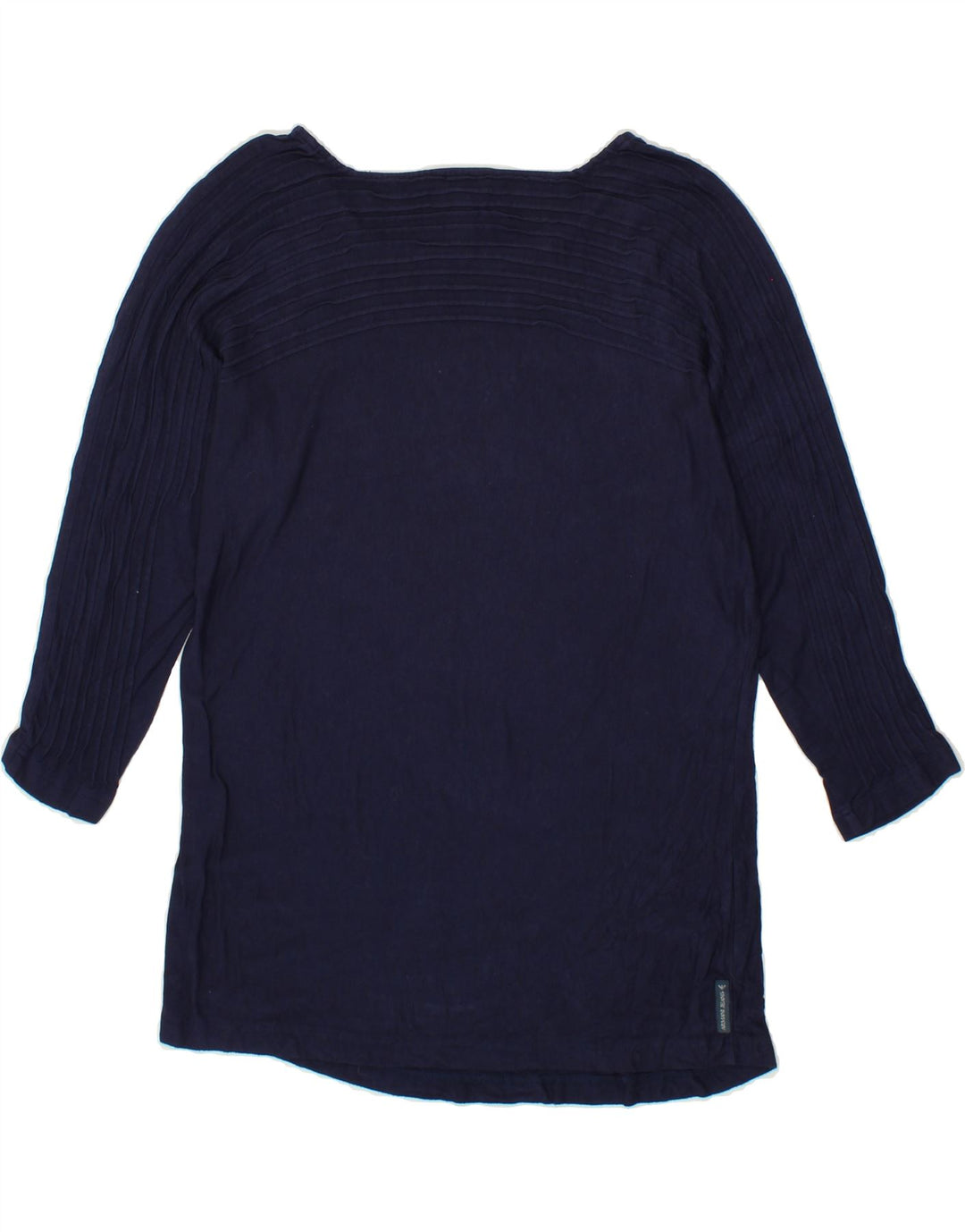 ARMANI JEANS Womens Top 3/4 Sleeve US 10 Large Navy Blue Viscose Vintage Armani Jeans and Second-Hand Armani Jeans from Messina Hembry 