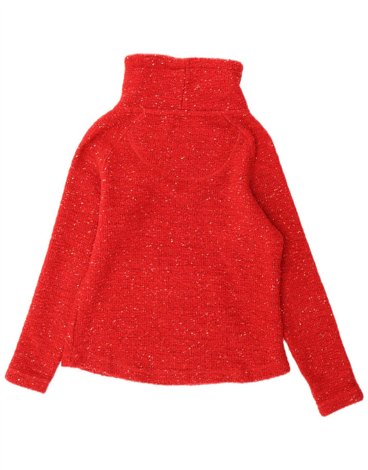 Sweter damski Weird Fish z golfem UK 10, mały, czerwony nakrapiany
