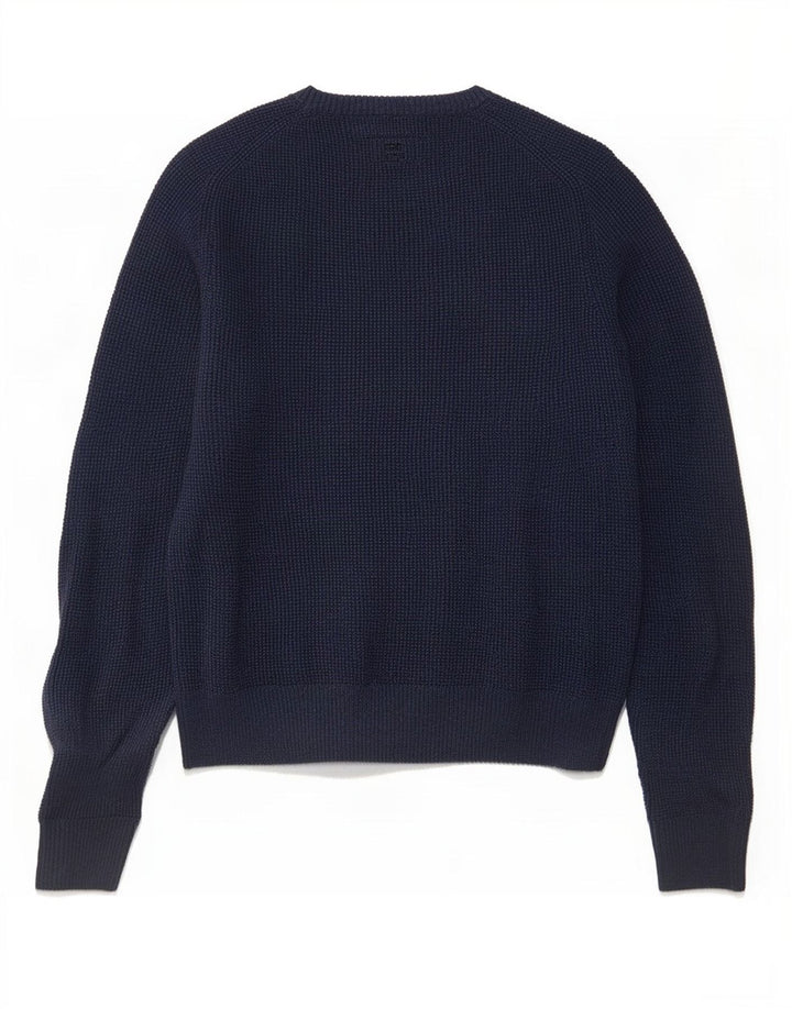 Męski sweter z okrągłym dekoltem Fat Face, mały, granatowy, bawełniany