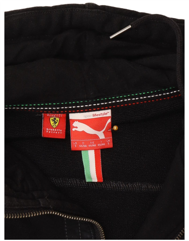 Męski sweter puma z kapturem i zamkiem Ferrari, mały, czarny