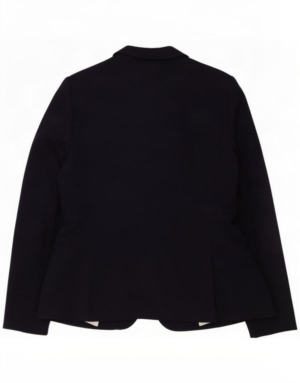 Zara damska marynarka zapinana na 1 guzik UK 18 XL granatowa wiskoza