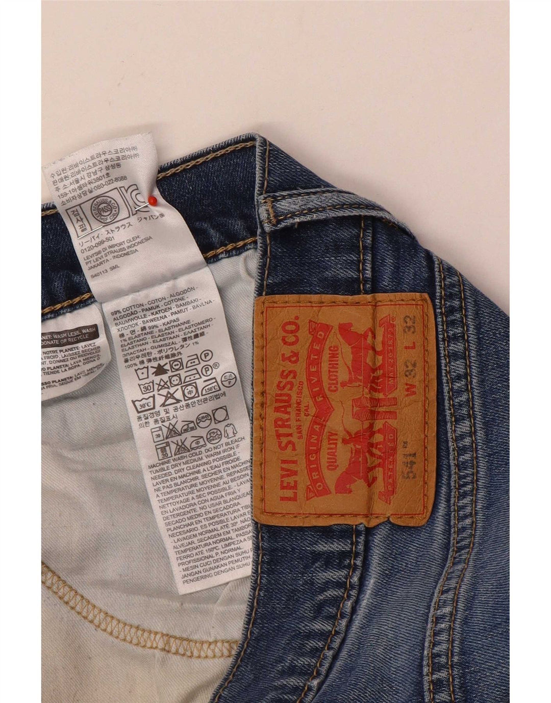 Męskie jeansy Levi's 541 Tapered W32 L32 Niebieskie bawełniane