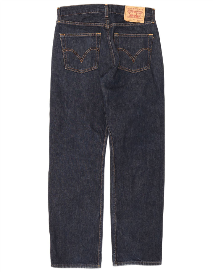 Męskie dżinsy Levi's 751 Straight W30 L30 Granatowa bawełna