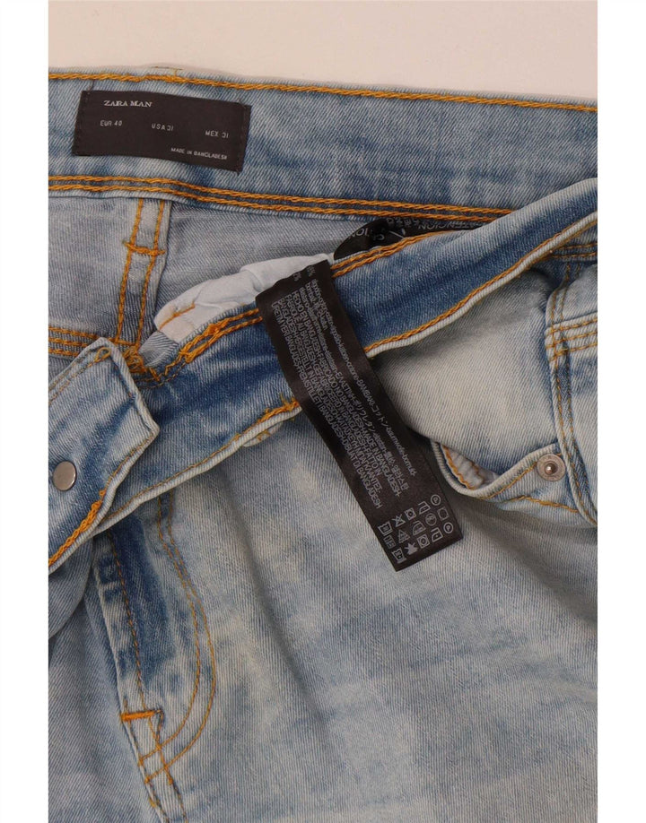 Męskie jeansy slim fit Zara EU 40 Medium W31 L26 Niebieskie bawełniane