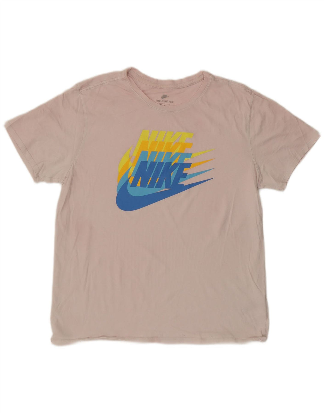 Męski T-shirt NIKE o sportowym kroju z grafiką, XL, różowy, bawełniany