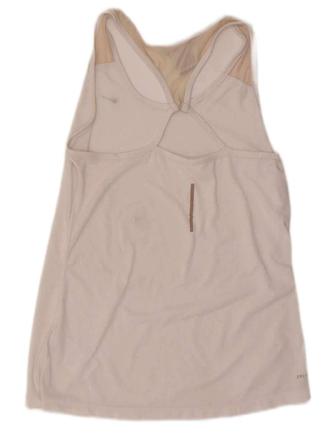 Damska koszulka z kamizelką Nike Dri Fit UK 14, duża, złamana biel, poliester