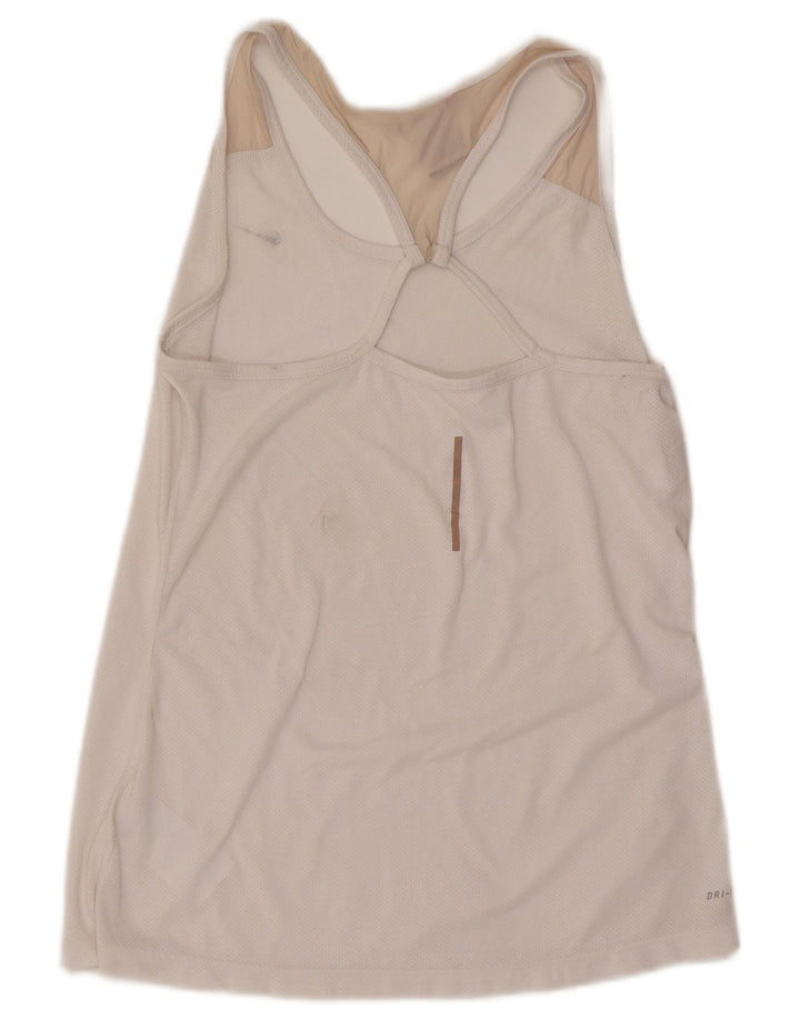 Damska koszulka z kamizelką Nike Dri Fit UK 14, duża, złamana biel, poliester