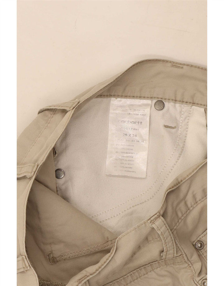 Damskie bermudy Carhartt, średnie W28, beżowa bawełna
