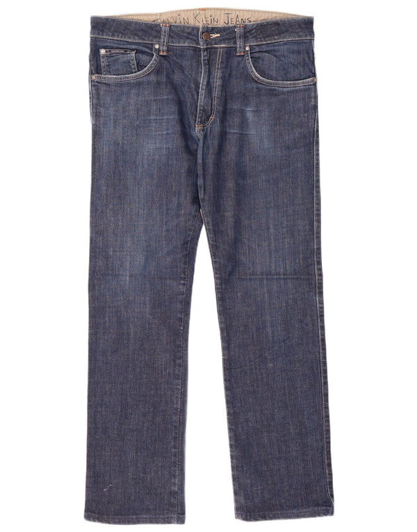 Męskie jeansy Calvin Klein Straight W34 L30 Niebieskie