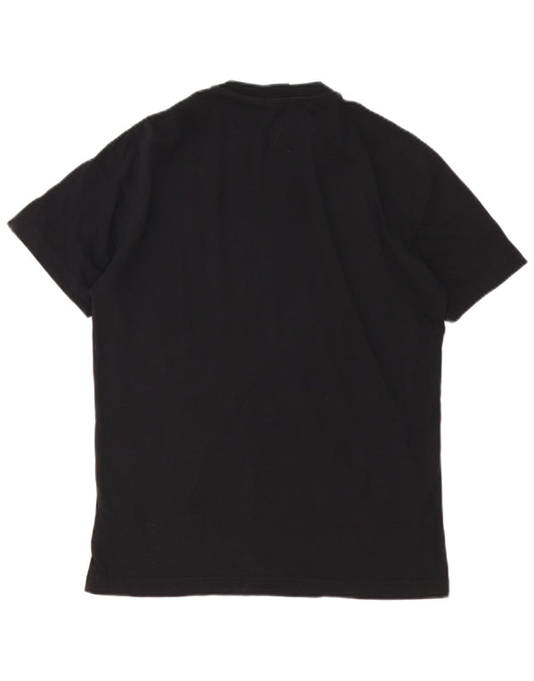 Męska koszulka z grafiką Emporio Armani Top XS, czarna, bawełniana w bloki kolorów