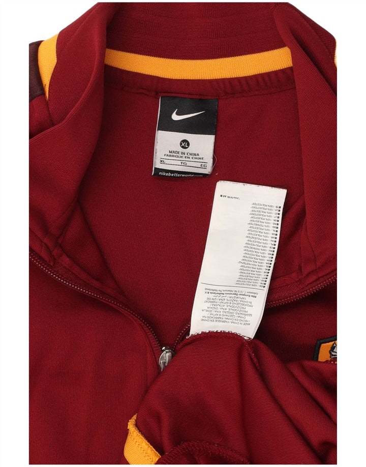 Męska kurtka dresowa NIKE As Roma XL, poliester w kolorze czerwonym