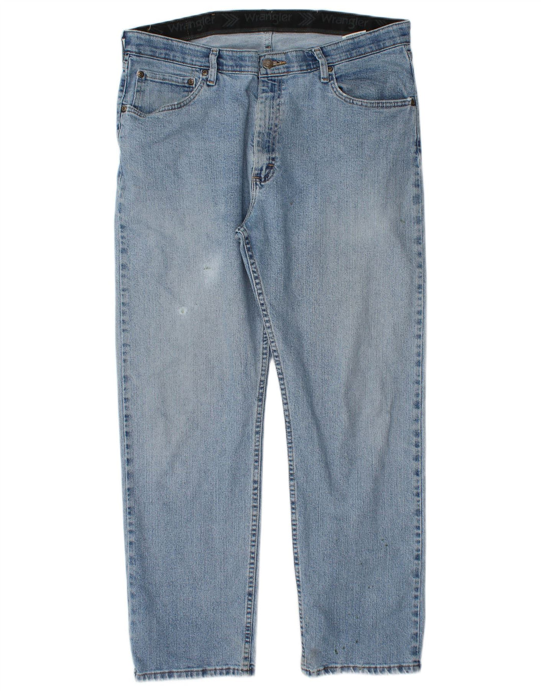 Męskie proste dżinsy WRANGLER W36 L30, niebieskie, bawełniane