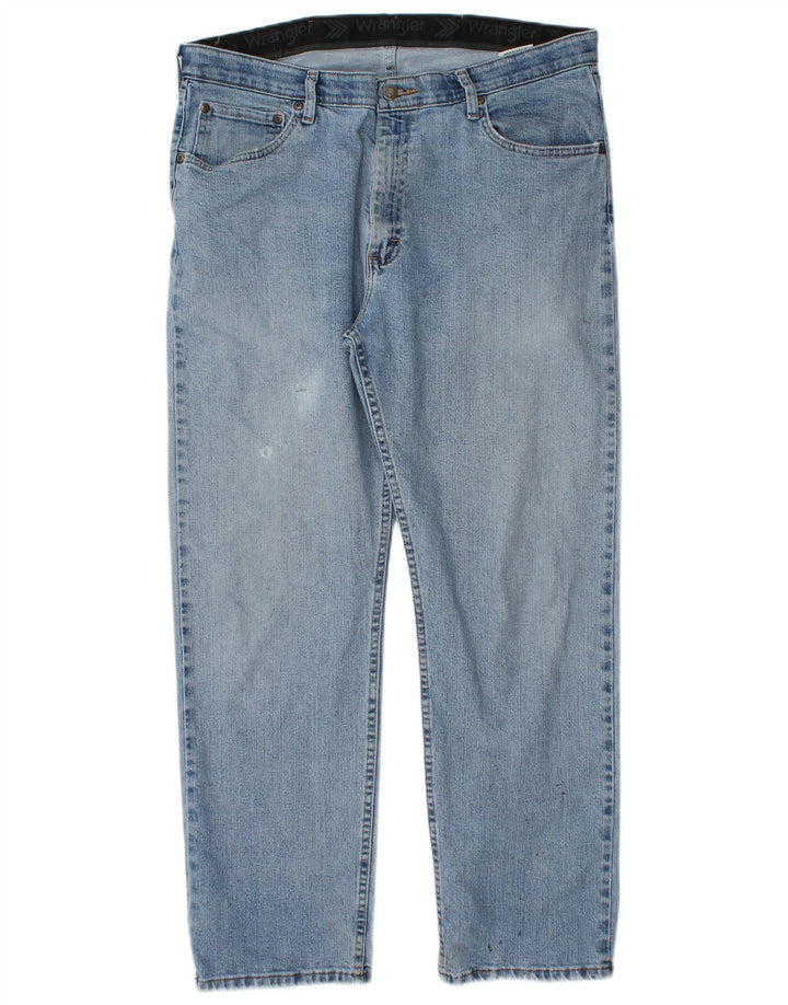 Męskie proste dżinsy WRANGLER W36 L30, niebieskie, bawełniane