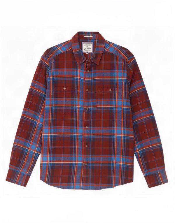 Wrangler Męska koszula flanelowa XL w czerwoną kratę, bawełniana