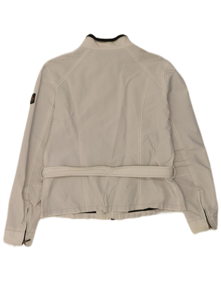 Damska kurtka przeciwdeszczowa Refrigiwear UK 14, duża, biała, poliamidowa