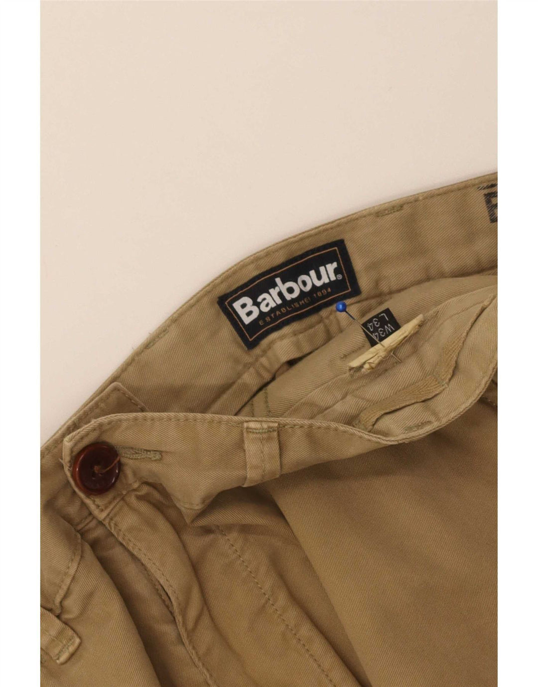 Spodnie męskie Barbour Straight Chino W34 L34 Beżowe